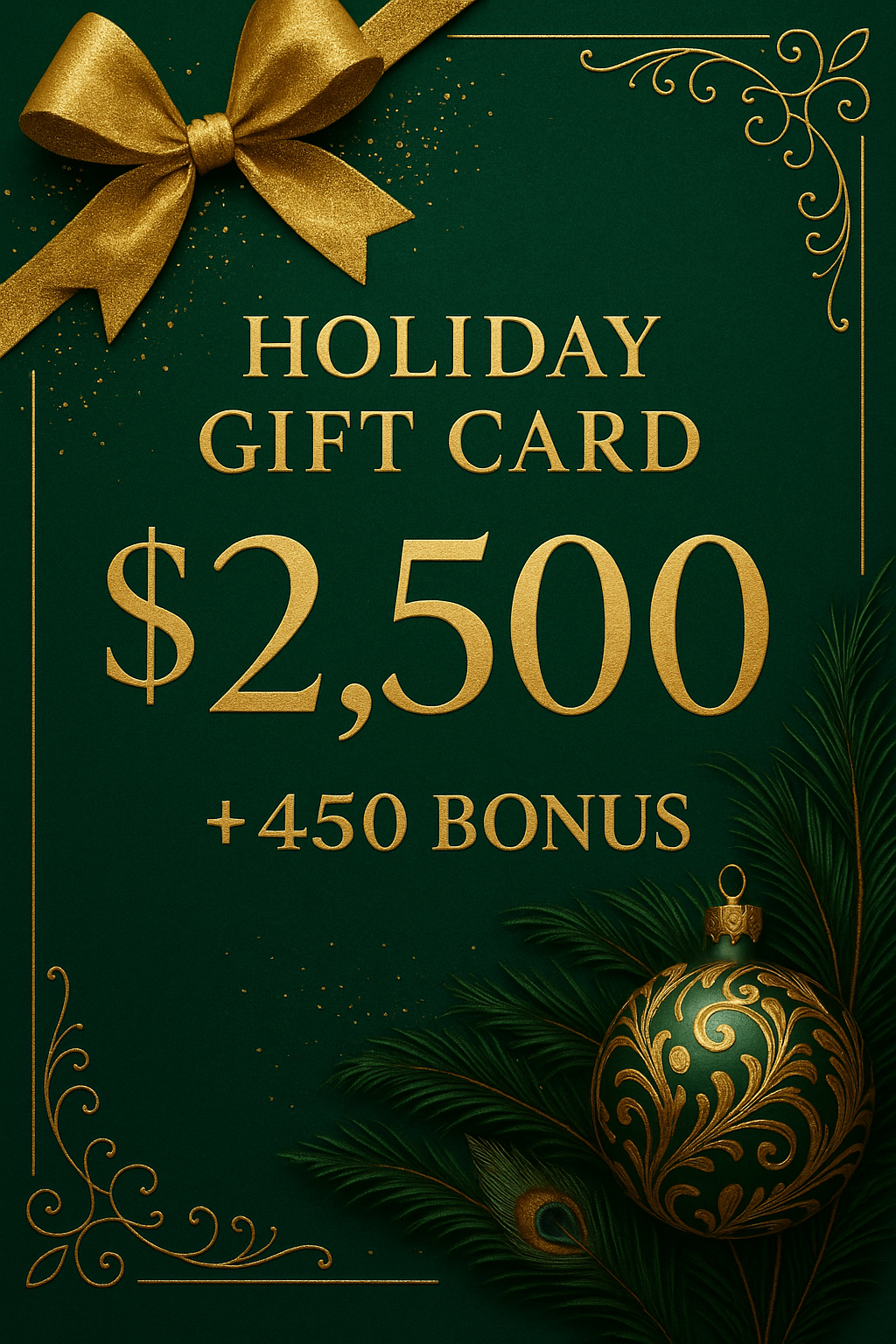 Thrive Executive Holiday Gift Card – $2,500 + 18% Bonus