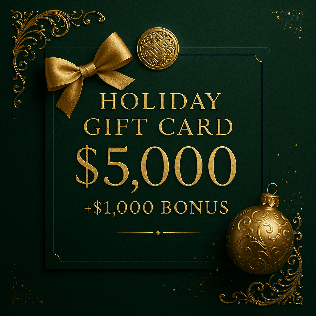 Thrive Elite Holiday Gift Card – $5,000 + 20% Bonus (+$1,000)